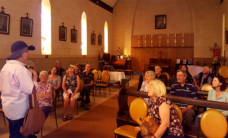 Inside St James the Less Catholic Church, just off Venables Street