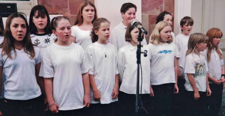 The Maccy School Choir in 2000 
