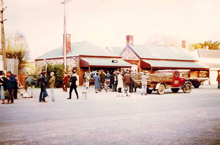 Cast and crew at the 'Police Station'