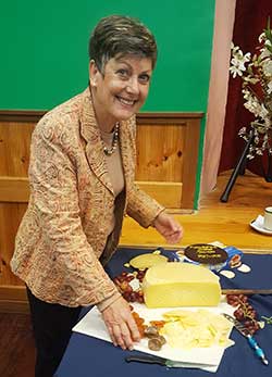 Carol Prey with platter