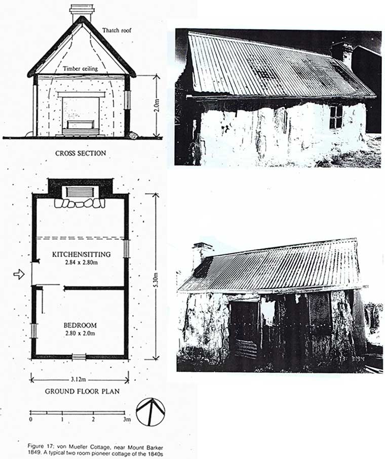 The floor plan of Mueller’s Cottage at Bugle Ranges & Photos