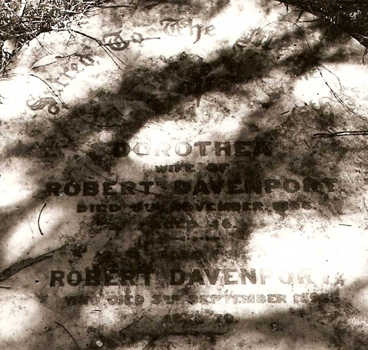 Davenport gravestone