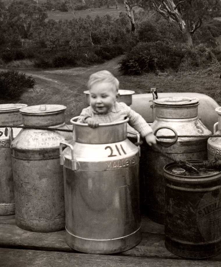 Brenton HANDKE in a milk can